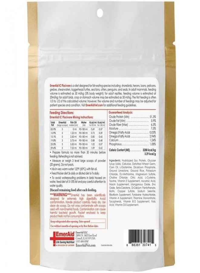 EmerAid IC Piscivore Intensive Care | Easily Absorbable and Highly Digestible | Nutrition for Fish-Eating Birds and Other Debilitated Piscivores - 100 gm, All Life Stages, Pellet - Image 3